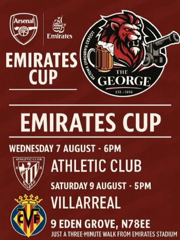 Emirates Cup Double Header Arsenal Face Athletic Club and Villarreal in Pre Season Tests